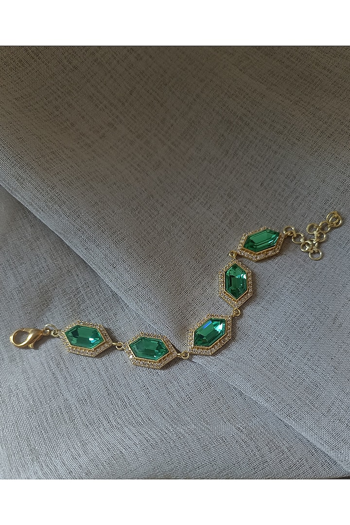 Gold Plated Swarovski Crystal Bracelet by BBLINGG