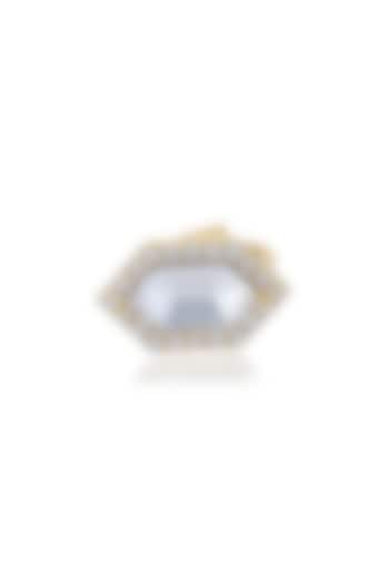 Gold Finish Swarovski Crystal Ring by BBLINGG