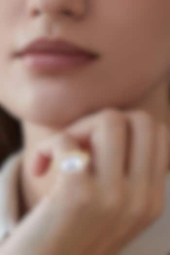 Gold Finish Swarovski Crystal Ring by BBLINGG at Pernia's Pop Up Shop