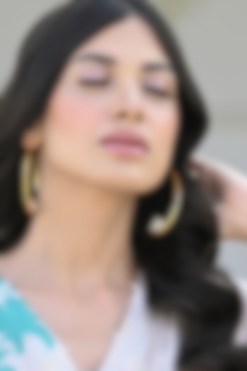 Gold Plated Swarovski Crystal Hoop Earrings by BBLINGG at Pernia's Pop Up Shop