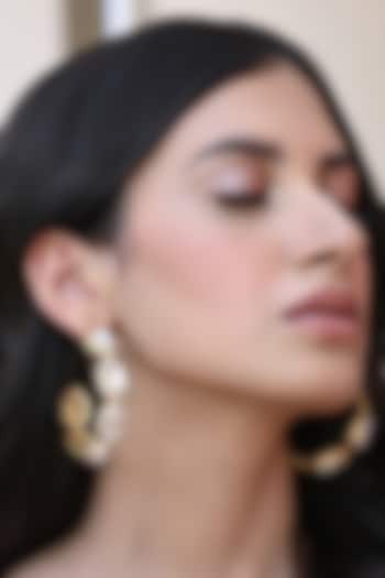 Gold Plated Swarovski Crystal Hoop Earrings by BBLINGG at Pernia's Pop Up Shop