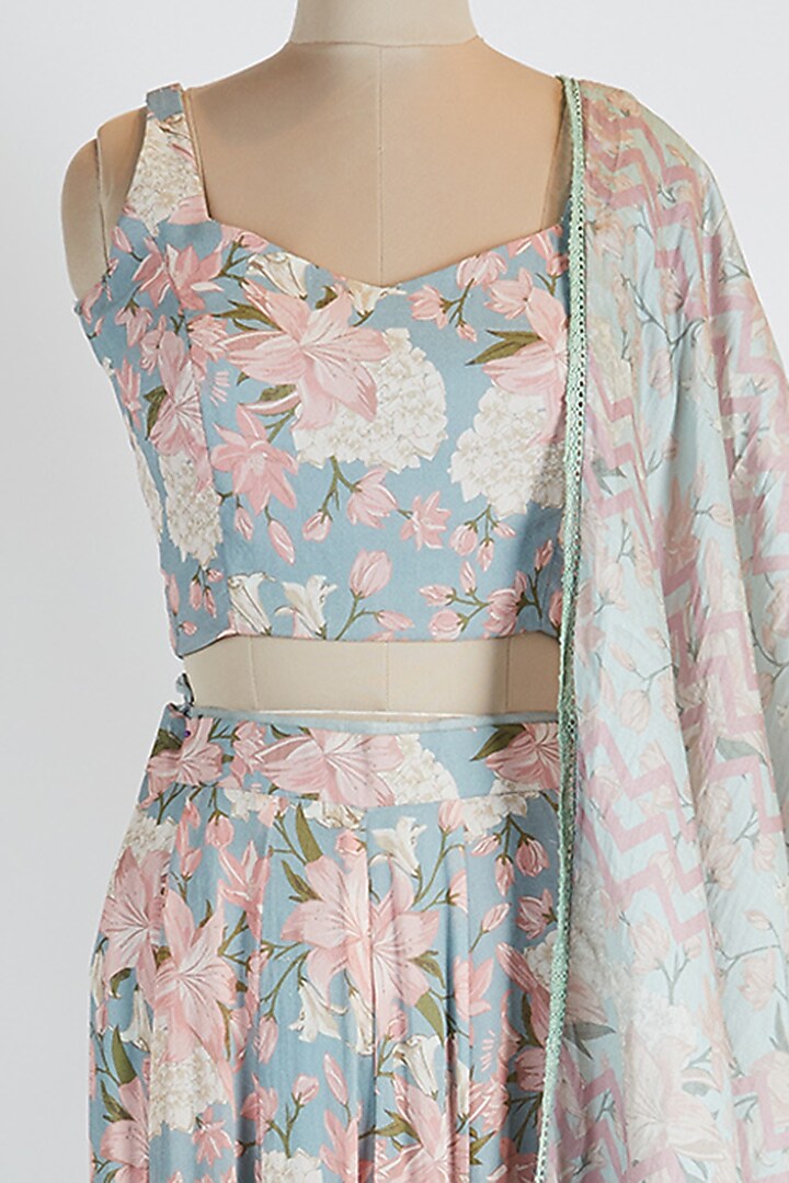 Multi Colored Floral Printed Pants Set by Bandana Narula at Pernia's Pop Up Shop