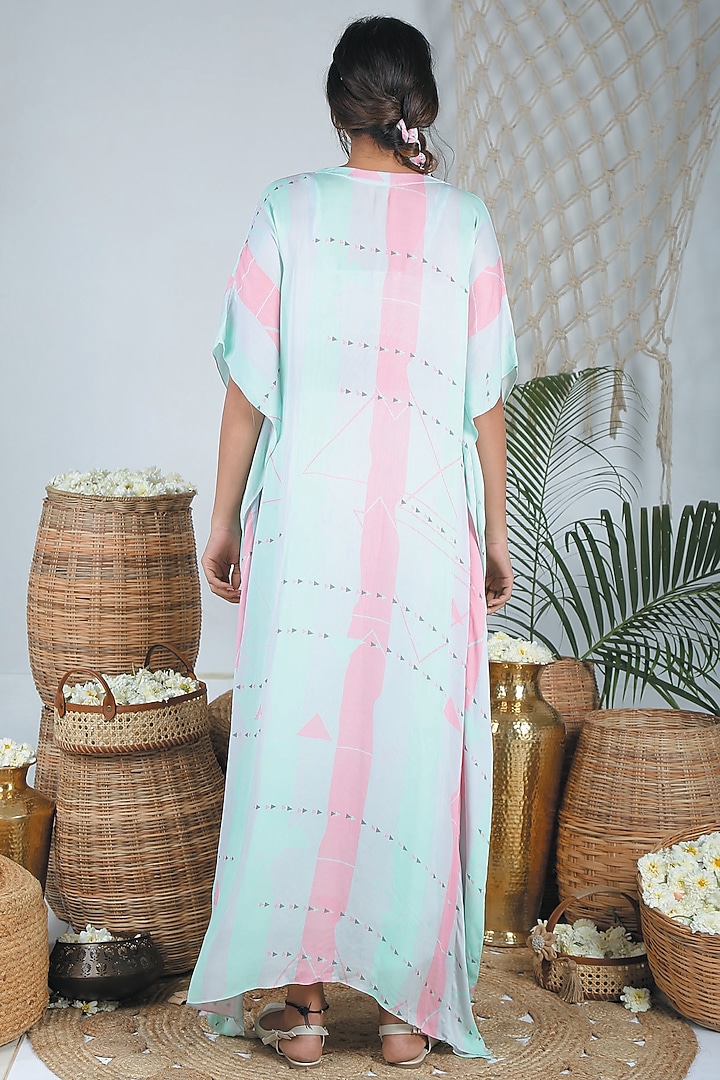 Multi-Colored Double Georgette Printed Jacket Set by Bandana Narula at Pernia's Pop Up Shop