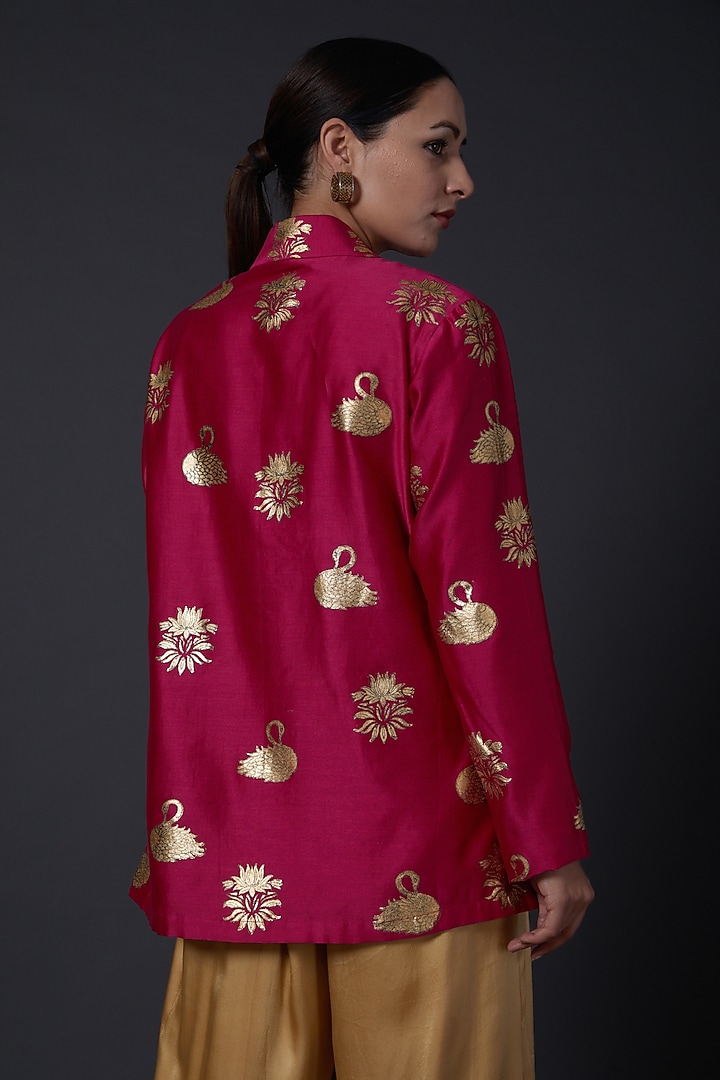Fuchisa Block Printed Tunic by Balance by Rohit Bal at Pernia's Pop Up Shop