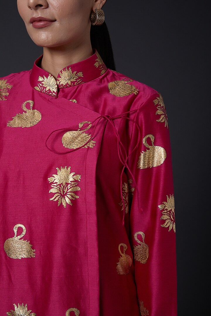 Fuchisa Block Printed Tunic by Balance by Rohit Bal at Pernia's Pop Up Shop