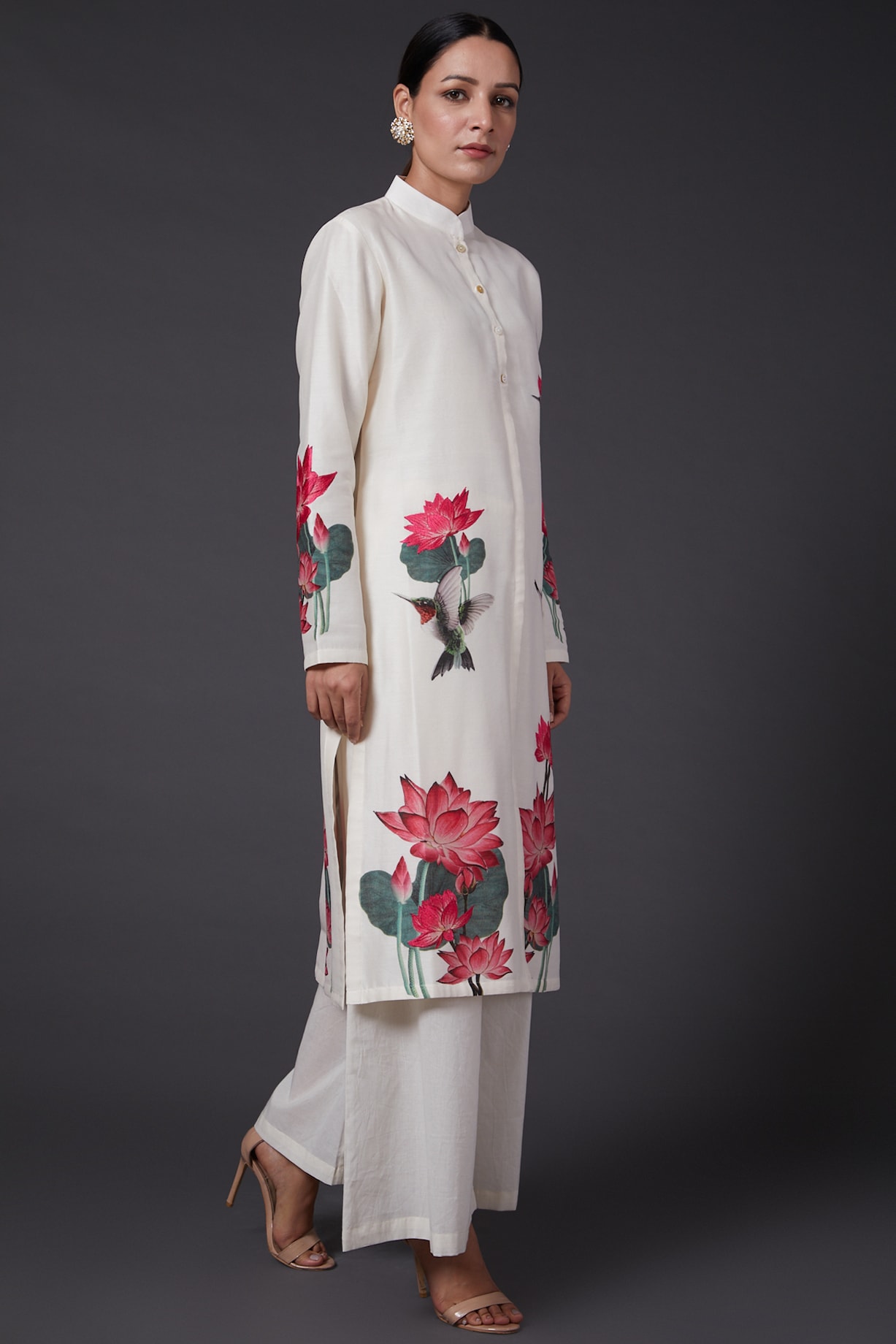 Ivory Printed & Embroidered Kurta Set Design by Balance by Rohit Bal at  Pernia's Pop Up Shop 2022