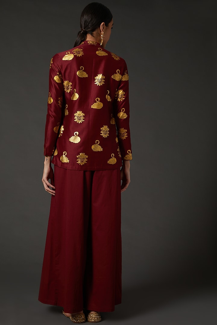 Wine Block Printed Tunic by Balance by Rohit Bal at Pernia's Pop Up Shop