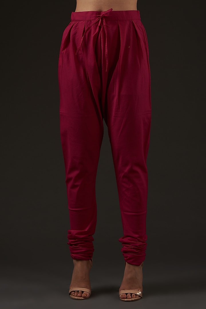 Fuchsia Machine Embroidered Kurta Set by Balance by Rohit Bal at Pernia's Pop Up Shop
