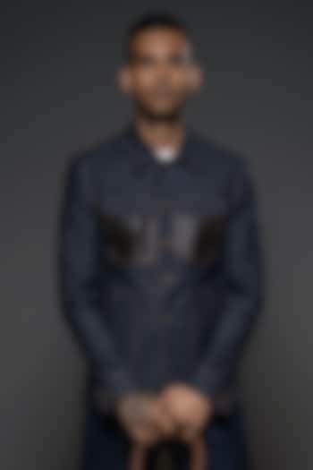 Indigo Denim Jacket by Balance by Rohit Bal Men at Pernia's Pop Up Shop