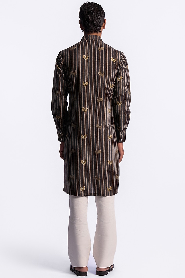 Multi-Colored Linen Digital Printed Kurta by Balance by Rohit Bal Men at Pernia's Pop Up Shop