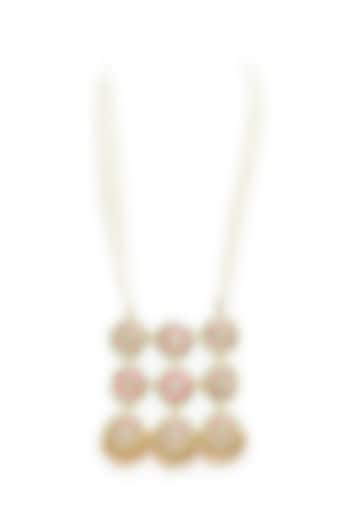Gold Finish Matte Necklace by Bauble Bazaar