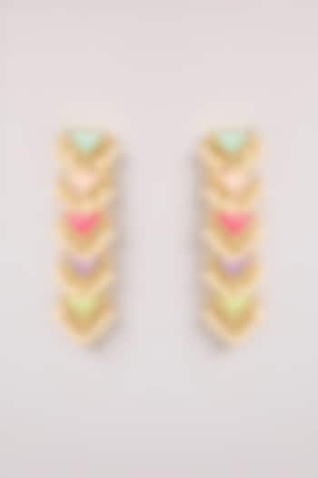 Multi-Colored Thread Work Dangler Earrings by Bauble Bazaar at Pernia's Pop Up Shop