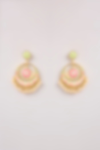 Multi-Colored Thread Work Chandbali Earrings by Bauble Bazaar at Pernia's Pop Up Shop