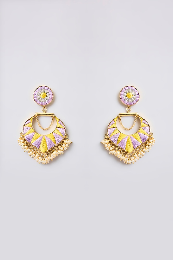 Multi-Colored Mixed Metal Dangler Earrings by Bauble Bazaar at Pernia's Pop Up Shop