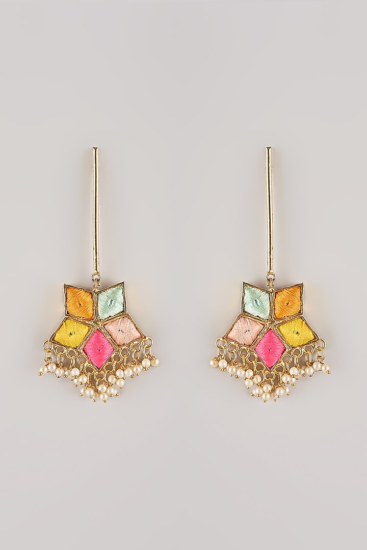 Multi-Colored Pearl Dangler Earrings by Bauble Bazaar at Pernia's Pop Up Shop