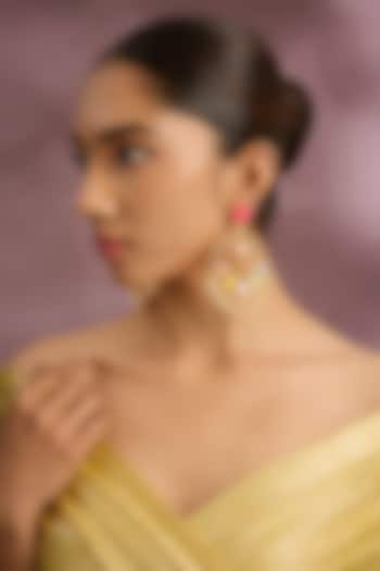 Multi-Colored Stone & Silk Thread Dangler Earrings by Bauble Bazaar at Pernia's Pop Up Shop