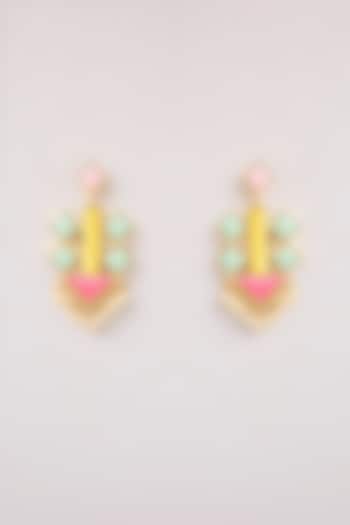 Multi-Colored Thread Work Dangler Earrings by Bauble Bazaar at Pernia's Pop Up Shop