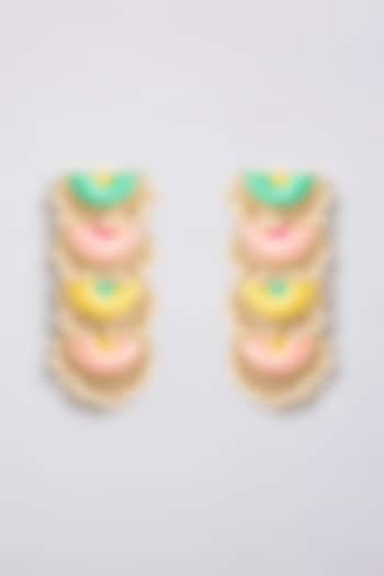 Multi-Colored Mixed Metal Dangler Earrings by Bauble Bazaar at Pernia's Pop Up Shop