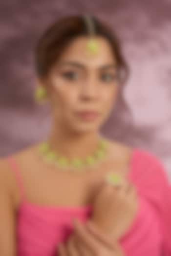 Multi-Colored Stone & Silk Thread Necklace Set by Bauble Bazaar at Pernia's Pop Up Shop
