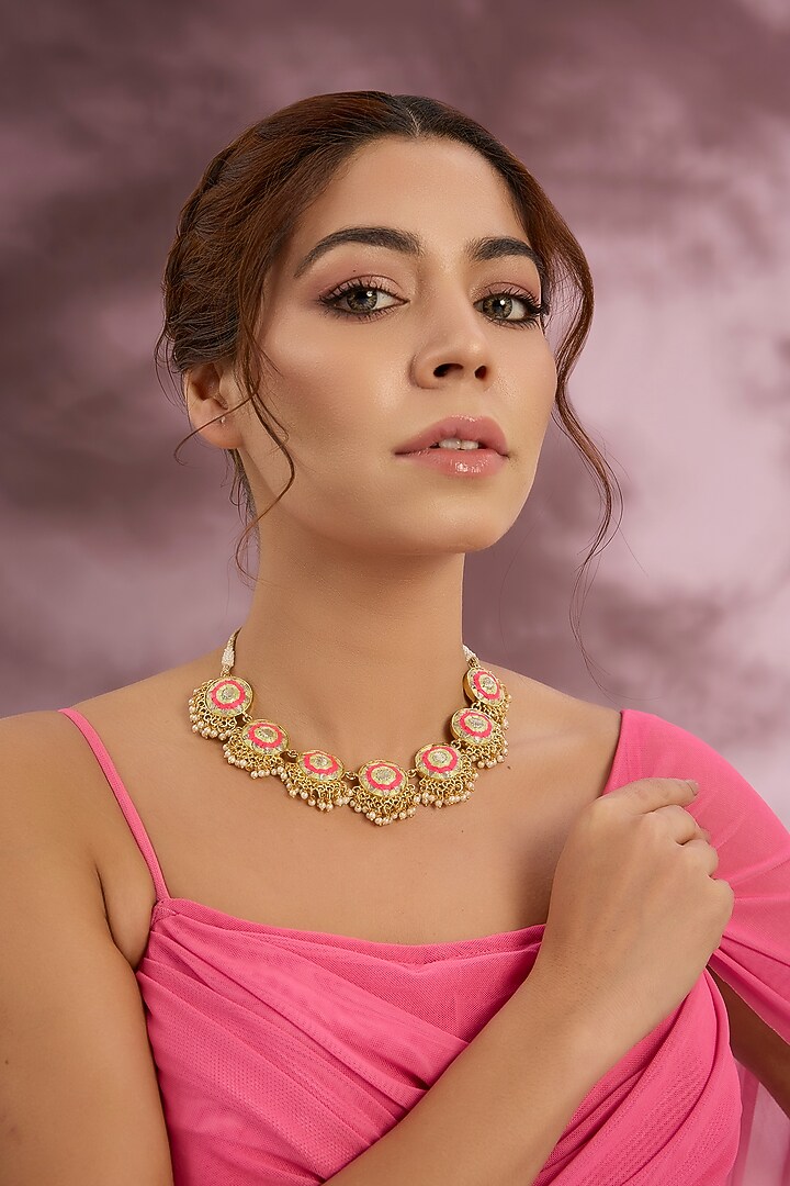 Multi-Colored Stone & Silk Thread Necklace by Bauble Bazaar at Pernia's Pop Up Shop