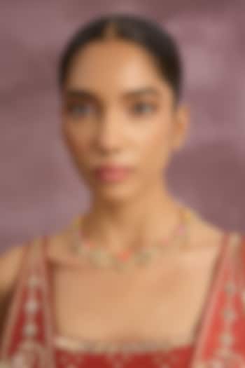 Multi-Colored Stone & Silk Thread Necklace by Bauble Bazaar at Pernia's Pop Up Shop