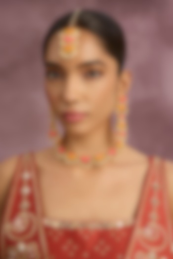 Multi-Colored Stone & Silk Thread Necklace Set by Bauble Bazaar at Pernia's Pop Up Shop