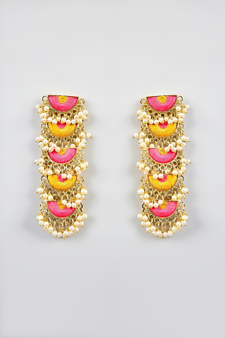 Multi-Colored Stone & Silk Thread Necklace Set by Bauble Bazaar at Pernia's Pop Up Shop