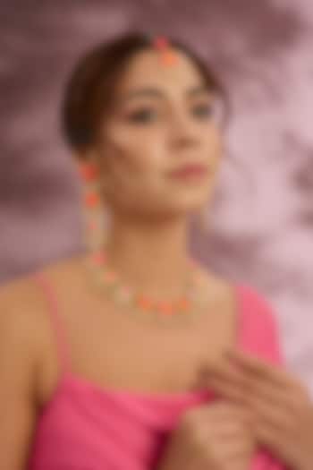 Multi-Colored Stone & Silk Thread Necklace Set by Bauble Bazaar at Pernia's Pop Up Shop
