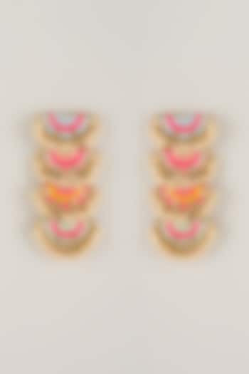 Multi-Colored Pearl Beaded Dangler Earrings by Bauble Bazaar at Pernia's Pop Up Shop