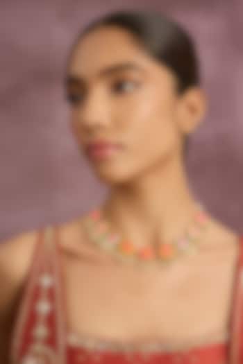 Multi-Colored Stone & Silk Thread Necklace by Bauble Bazaar at Pernia's Pop Up Shop