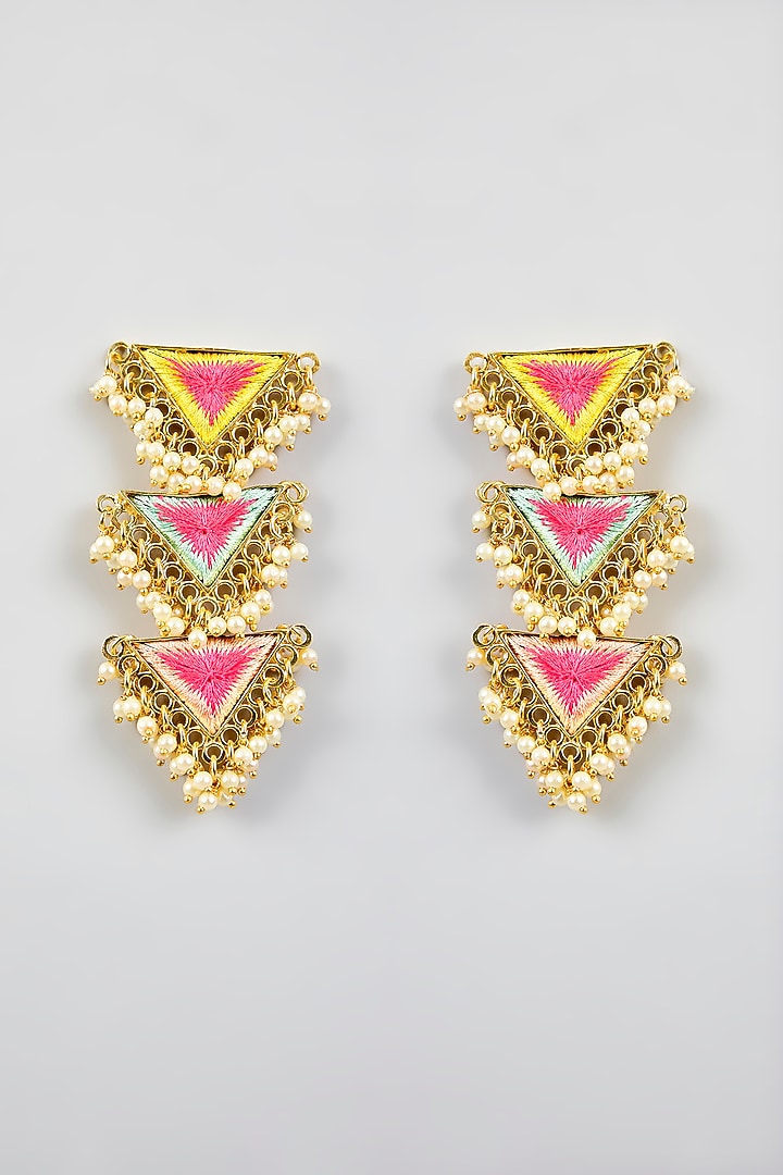 Multi-Colored Stone & Silk Thread Necklace Set by Bauble Bazaar at Pernia's Pop Up Shop