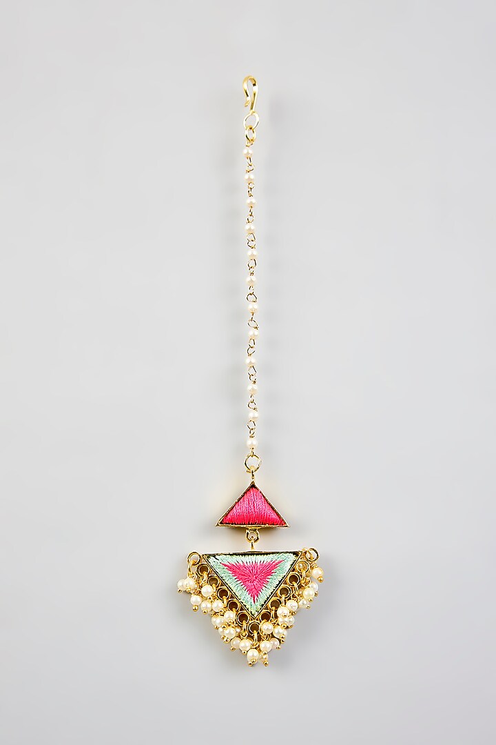 Multi-Colored Stone & Silk Thread Necklace Set by Bauble Bazaar at Pernia's Pop Up Shop