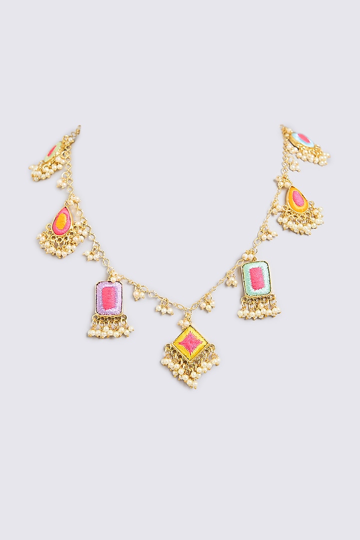Multi-Colored Mixed Metal Necklace by Bauble Bazaar at Pernia's Pop Up Shop
