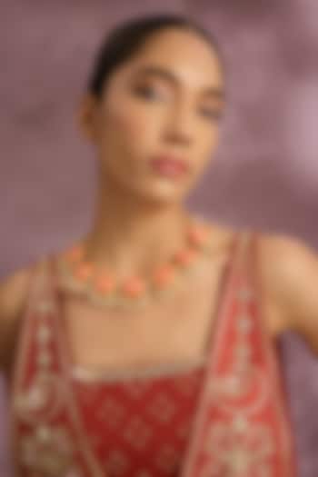 Multi-Colored Silk Thread Embroidered Necklace by Bauble Bazaar at Pernia's Pop Up Shop