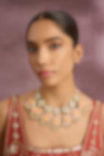 Multi-Colored Silk Thread Embroidered Necklace by Bauble Bazaar at Pernia's Pop Up Shop