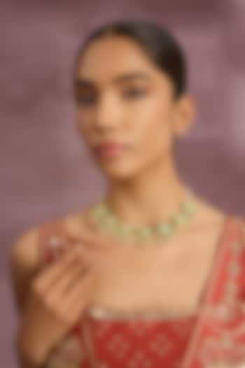 Multi-Colored Silk Thread Embroidered Necklace by Bauble Bazaar at Pernia's Pop Up Shop