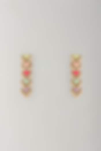 Multi-Colored Stone & Silk Thread Dangler Earrings by Bauble Bazaar at Pernia's Pop Up Shop