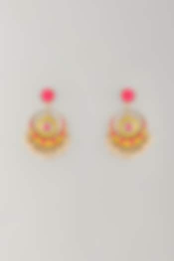 Multi-Colored Stone & Silk Thread Dangler Earrings by Bauble Bazaar at Pernia's Pop Up Shop