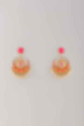 Multi-Colored Stone & Silk Thread Dangler Earrings by Bauble Bazaar at Pernia's Pop Up Shop