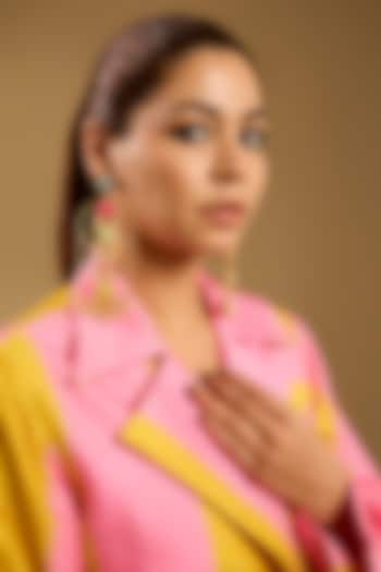 Multi-Colored Stone & Silk Thread Dangler Earrings by Bauble Bazaar at Pernia's Pop Up Shop