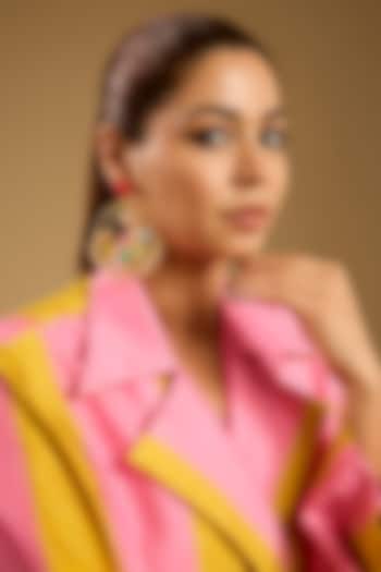 Multi-Colored Stone & Silk Thread Dangler Earrings by Bauble Bazaar at Pernia's Pop Up Shop