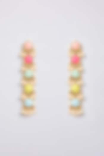 Multi-Colored Mixed Metal Dangler Earrings by Bauble Bazaar at Pernia's Pop Up Shop