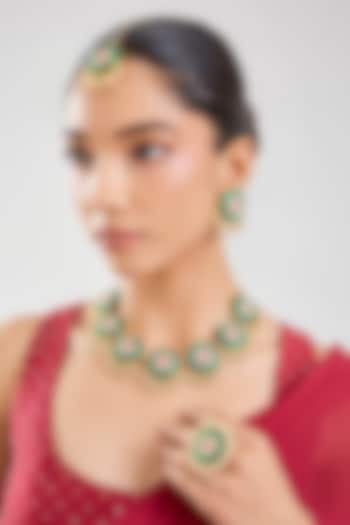 Multi-Colored Mixed Metal Necklace Set by Bauble Bazaar at Pernia's Pop Up Shop