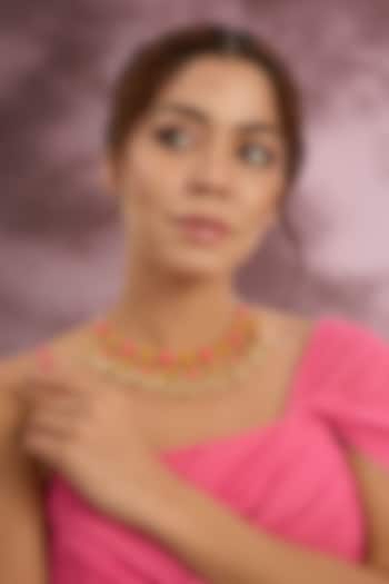 Multi-Colored Silk Thread Embroidered Necklace by Bauble Bazaar at Pernia's Pop Up Shop