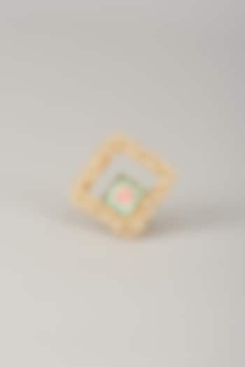 Multi-Colored Stone & Silk Thread Ring by Bauble Bazaar at Pernia's Pop Up Shop