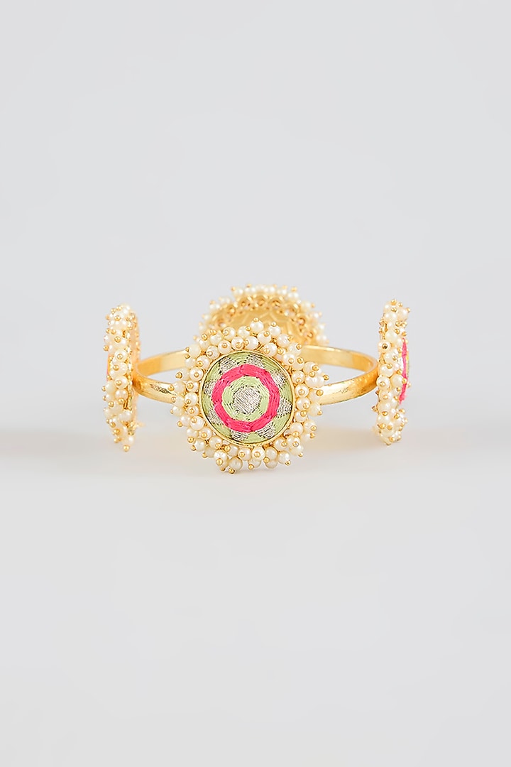 Multi-Colored Stone & Silk Thread Bangle by Bauble Bazaar at Pernia's Pop Up Shop