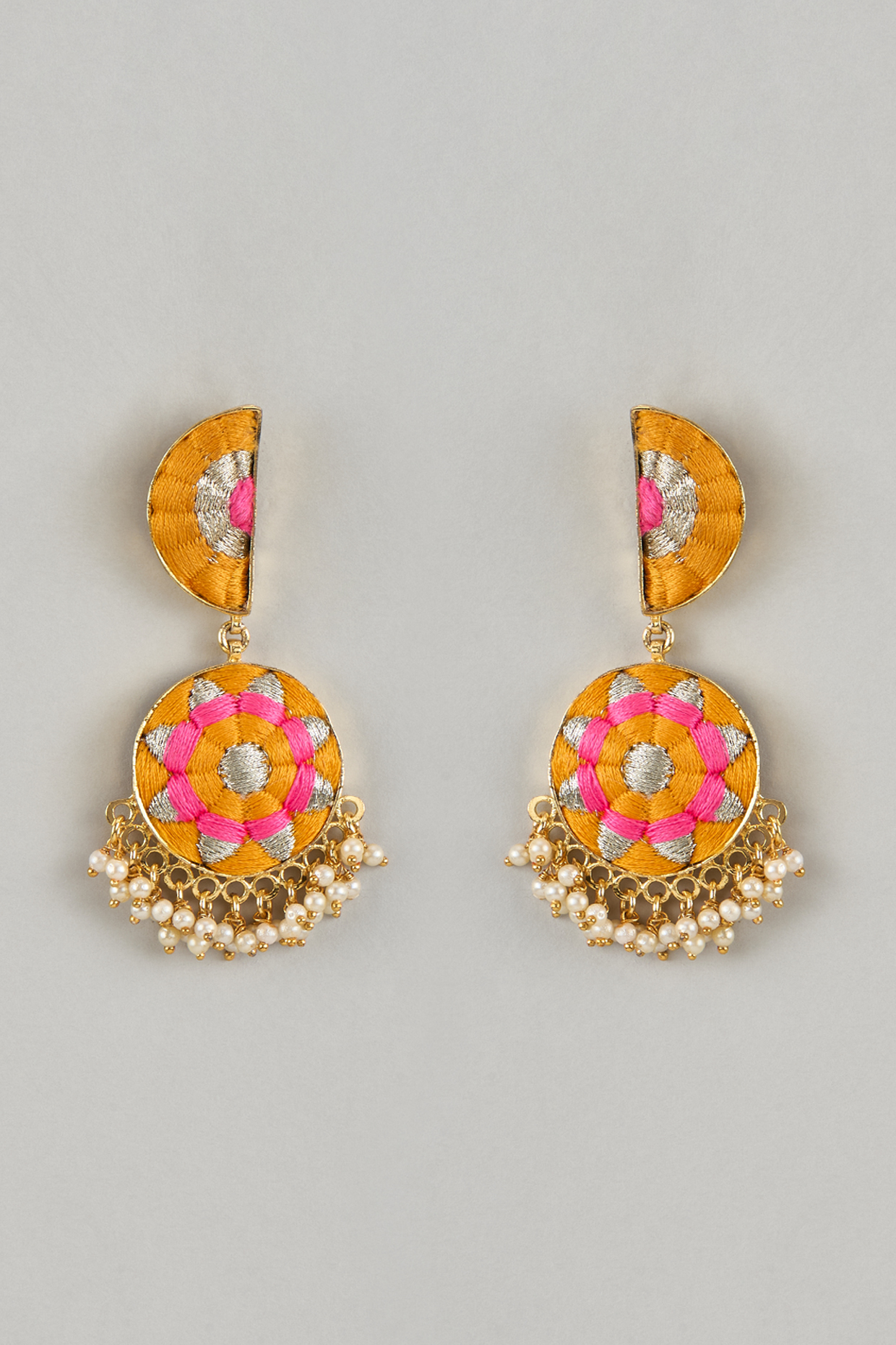 Gold Plated Dangler Earrings by Bauble Bazaar at Pernia's Pop Up Shop