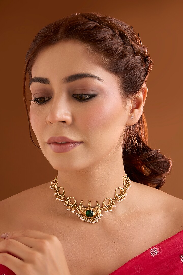 Gold Finish Necklace by Bauble Bazaar at Pernia's Pop Up Shop