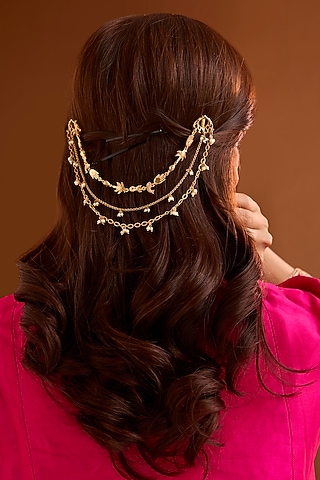 Gold Finish Hair Accessory by Bauble Bazaar