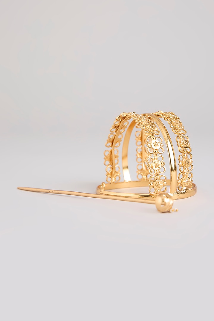 Gold Finish Hair Bun by Bauble Bazaar at Pernia's Pop Up Shop